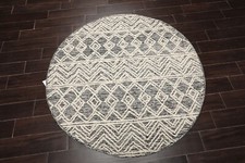 LoomBloom Multi Sizes Modern Black & White Hand Tufted Geometric Wool Area Rug picture