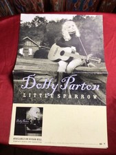 Vintage Dolly Parton Little Sparrow Promo Poster from Sugar Hill Records RARE picture