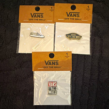 Vans Off The Wall Enamel Pin Lot of 3 - Shoe Logo Skateboard Surf picture