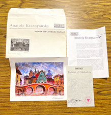 Anatole Krasnyansky Devon Carnishe England Signed COA Seriolithograph 2005 picture