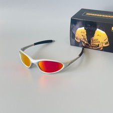 Oakley Mitute 1.0 Silver Rainbow Vintage Sunglasses Gorpcore USA Y2K Avantgarde picture