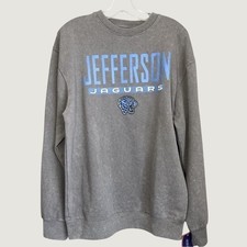 Pel Athletic Jefferson Jaguars Grey Acid Wash Sweatshirt Mens Medium NEW picture