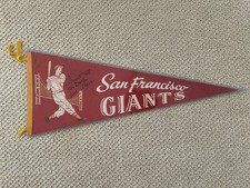 Rare Willie Mays Signed Autographed 1960s Giants Pennant Al Dark Jose Pagan picture