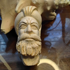 ~ Fabulous Vintage Handcarved Meershaum Sultan Figurine Head Sculpture ~ picture
