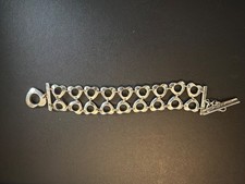 TIFFANY and co bracelet sterling silver 925 heart HEAVY 27-28 grams picture