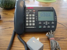 VINTAGE AASTRA TELECOM BLACK VISTA 390 DESK TELEPHONE SPEAKER PHONE WORKS picture