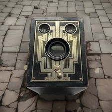  Vintage Kodak Six-20 Brownie Box Camera Art Deco Face 1930s Mid Century Antique picture