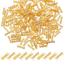 200Pcs U Shape Copper Ring Terminals, Brass Crimp Terminals Connector Open Barre picture