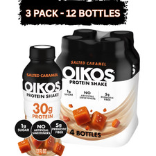 Oikos Protein Shake, Shelf Stable, Salted Caramel, 30g Protein, 12 fl oz, 12 Ct picture