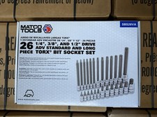 Matco Torx Bit Socket Set 1/4, 3/8 And 1/2 Drives (26 Piece Set) SBS26VA picture