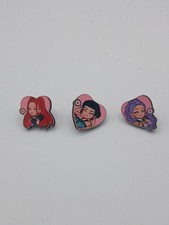 Kpop Demon Hunters Huntrix Chibi Pins - Set of 3 - Collectible Anime K-Pop Merch picture