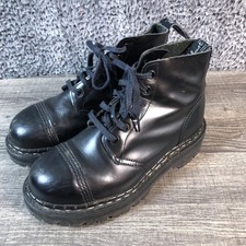 Gripfast Boots Mens 6 Womens 8 Size 35 Black Leather Spiked Lug Sole England picture