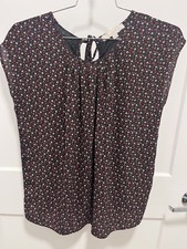 Loft Ladies Floral Short Sleeved Blouse - Size Medium picture