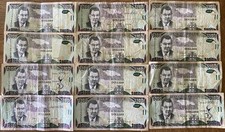 12 Jamaica 100 Dollars Banknotes - 12 x 100 JMD Jamaican Vintage Older Dollar picture