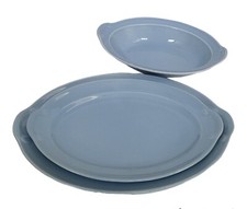 Luray Pastels Blue 3 PC serving Set Vntage TS&T  picture