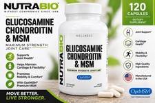 NutraBio Glucosamine Chondroitin & MSM - Joint Support -120 Caps🔥Exp 07/2027🔥 picture