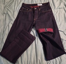 Gustin The Beast Red Fire Selvedge Denim Jeans Size 32 Mens picture