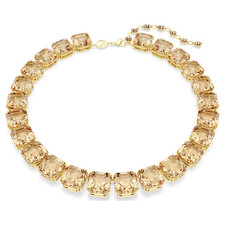 Swarovski Millenia necklace Octagonal cut, caramel color, gold finish picture