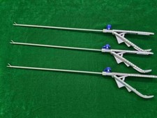 3pc Laparoscopic Curved Needle Holder 5mmx330mm Reusable Instruments picture