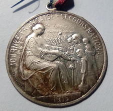 FRENCH WW1 1915 FIRST WORLD WAR CHARITY JOURNEE BADGE / WWI MEDAL by LEFBVRE picture