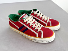 New Gucci Mens Red Tennis 1977 Sneaker 606111 Size 7G /8US picture