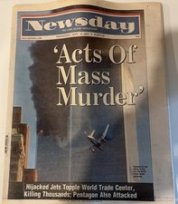 Newsday NY Wednesday, Sept. 12, 2001/Queens/'ACTS OF MASS MURDER' picture