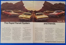 1972 PLYMOUTH MUSCLE CAR LINEUP ROAD RUNNER DUSTER CUDA ORIGINAL 2 PAGE PRINT AD picture