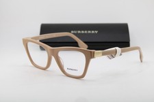 NEW BURBERRY B 2355 3990 LIGHT BROWN GOLD AUTHENTIC EYEGLASSES 50-18 picture