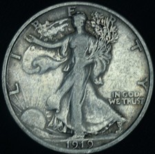1919 50C Walking Liberty Half Dollar VF Tough Date ~ 26478 picture