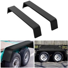 2PC Trailer Fenders 14-Gauge Steel Tandem Axle Bolt-On Weldable Fit 13-15