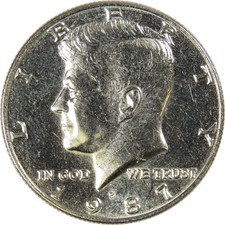 1987 P Kennedy Half Dollar Clad Uncirculated Mint State 50c Coin picture