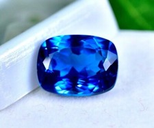 Flawless Natural London Blue Topaz 15Ct Cushion Cut Loose Certified Gemstone AAA picture