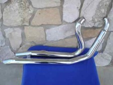 SHORT SHOOTER DRAG PIPES FOR SOFTAIL 86-03 CHROME BIG GROWL CUSTOM 2 1/4