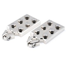 Pair ILL Customz 6 Spot Flat Lug Battery Terminal SAE Top Post Clamp picture
