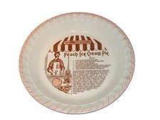 Vintage 1983 Rare Peach Ice Cream Pie Plate Royal China Company Great Graphics  picture