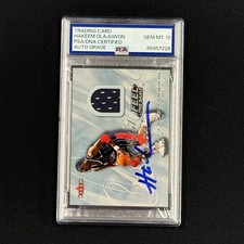 2000–01 Fleer Feel the Game Hakeem Olajuwon Signed Card Auto 10 PSA Slab Rockets picture