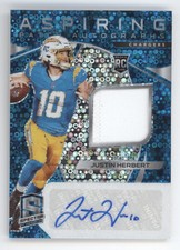 2020 Panini Spectra Aspiring Patch Autograph Justin Herbert #2 Neon Blue 02/25 picture