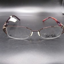 Bob Mackie B100 BRN 52-18-135 Women's Half-Rim Bronze Eyeglass Frames with picture