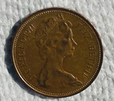 1971 Great Britain 2 New Pence New Pence Bronze Decimal Coin KM#916 BN picture