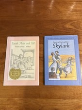 Sarah, Plain and Tall, 1985, and Skylark, 1994, both are 1st edition, MacLachlan picture