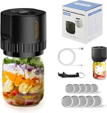 Mason Jar Vacuum Sealer 3 in 1 Electric Mason Jar Vacuum Sealer Kit (Black) picture