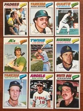1977 TOPPS BASEBALL Pick your own Commons (4/$1) and Stars picture
