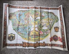 Vintage Walt Disney Disneyland Park Map 1983 Original Very GOOD SMALL TEAR 30x44 picture