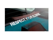 2x Respect Your Elders Sticker windshield Decal compatible for BMW picture
