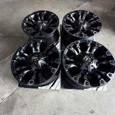Used 18x9 Fuel Vapor 8x180 20 124.3 Black Grey Wheels set(4) picture