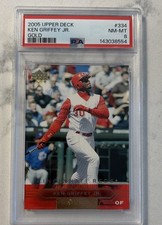 2005 Upper Deck- Ken Griffey JR #334 Gold UD Exclusives /99 PSA GRADED 8 picture