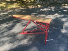 Vintage Antique Wooden Folding Ironing Board Red Wood Frame 54” Primitive Decor picture