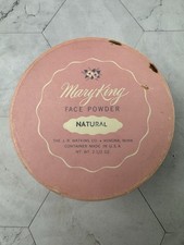 J.R. WATKINS MARY KING FACE POWDER Natural 2.5 OZ. Vintage Original Box 1950’s picture