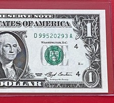 $1 1993 1 D/A BLOCK CLEVELAND P-4. SHEET NOTE MULE UNCIRCULATED picture