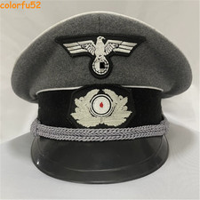 Replica WW2 WWII German Army Elite Officer Woolen Big Brim Hat Military Cap Prop picture